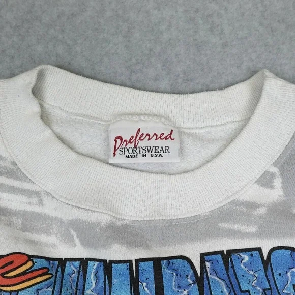 Vntg Dale Earnhardt Sweater Adult Large Intimidator All Over Print 90's NASCAR